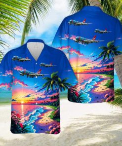 VH EBU Boeing 747 Qantas in  Nalanji Dreaming  Colours Hawaiian Shirt