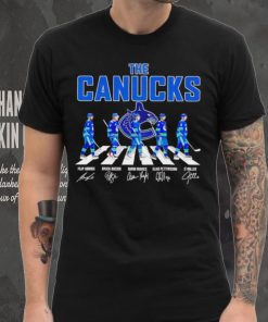 Vancouver Canucks ice hockey famous player signatures the Canucks shirt