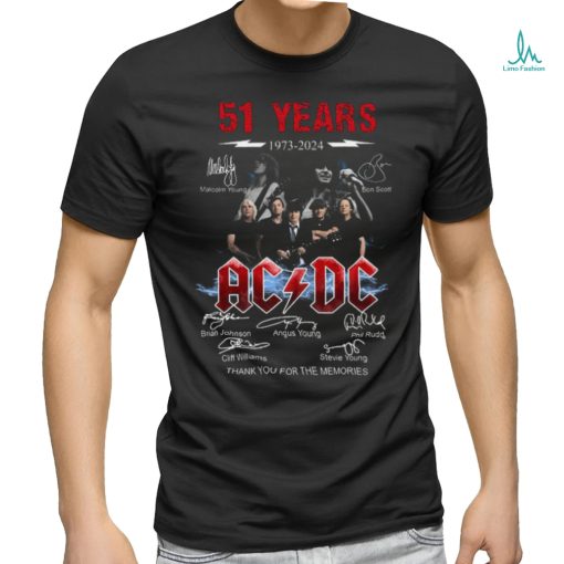 Vintage 51 Years Ac Dc 1973 2024 Shirt
