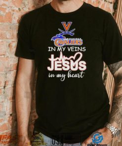 Virginia Cavaliers basketball in my veins Jesus in my heart shirt