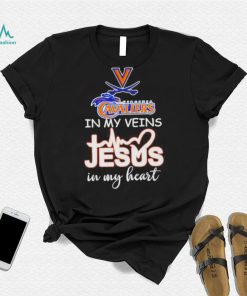 Virginia Cavaliers basketball in my veins Jesus in my heart shirt, hoodie, sweater, long sleeve and tank top Virginia Cavaliers basketball in my veins Jesus in my heart shirt