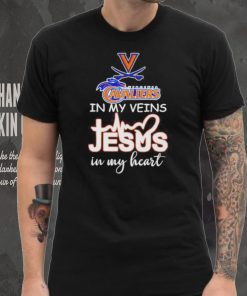 Virginia Cavaliers basketball in my veins Jesus in my heart shirt, hoodie, sweater, long sleeve and tank top Virginia Cavaliers basketball in my veins Jesus in my heart shirt