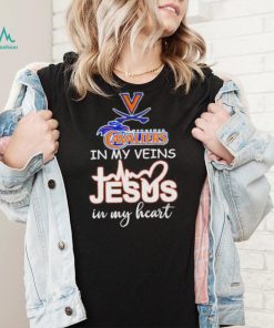 Virginia Cavaliers basketball in my veins Jesus in my heart shirt, hoodie, sweater, long sleeve and tank top Virginia Cavaliers basketball in my veins Jesus in my heart shirt