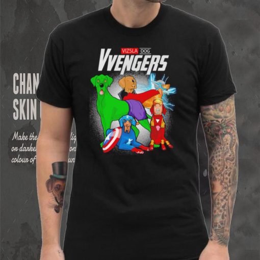 Vizsla dogs Vvengers team heroes cartoon shirt