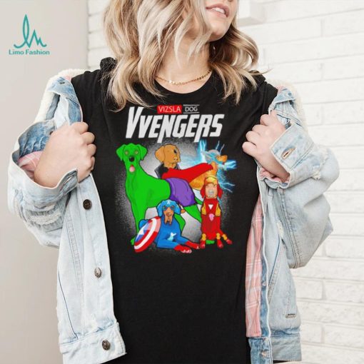 Vizsla dogs Vvengers team heroes cartoon shirt