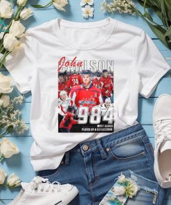 Washington Capitals John Carlson 984 most games played by a defenseman shirt