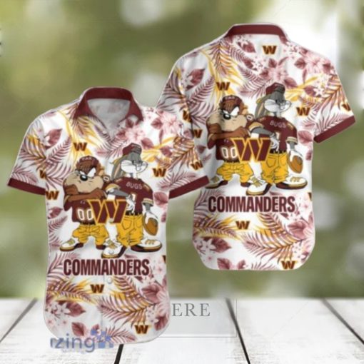 Washington Commanders Hawaiian Shirt Taz and Bugs For NFL Team