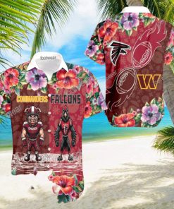 Washington Commanders VS NFL Atlanta Falcons Mascot Vintage New Beach Hawaiian Shirt Gift For Fans