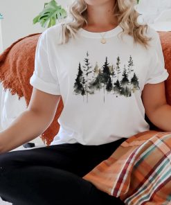 Watercolor Woodland Tree Painting Art Unisex T Shirt