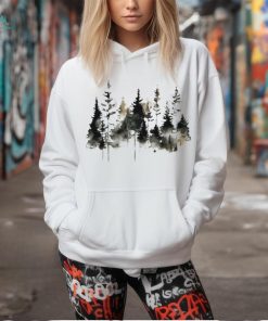 Watercolor Woodland Tree Painting Art Unisex T Shirt, hoodie, sweater, long sleeve and tank top Watercolor Woodland Tree Painting Art Unisex T Shirt