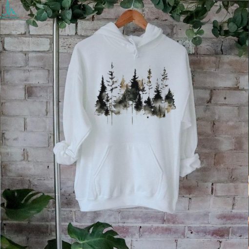Watercolor Woodland Tree Painting Art Unisex T Shirt