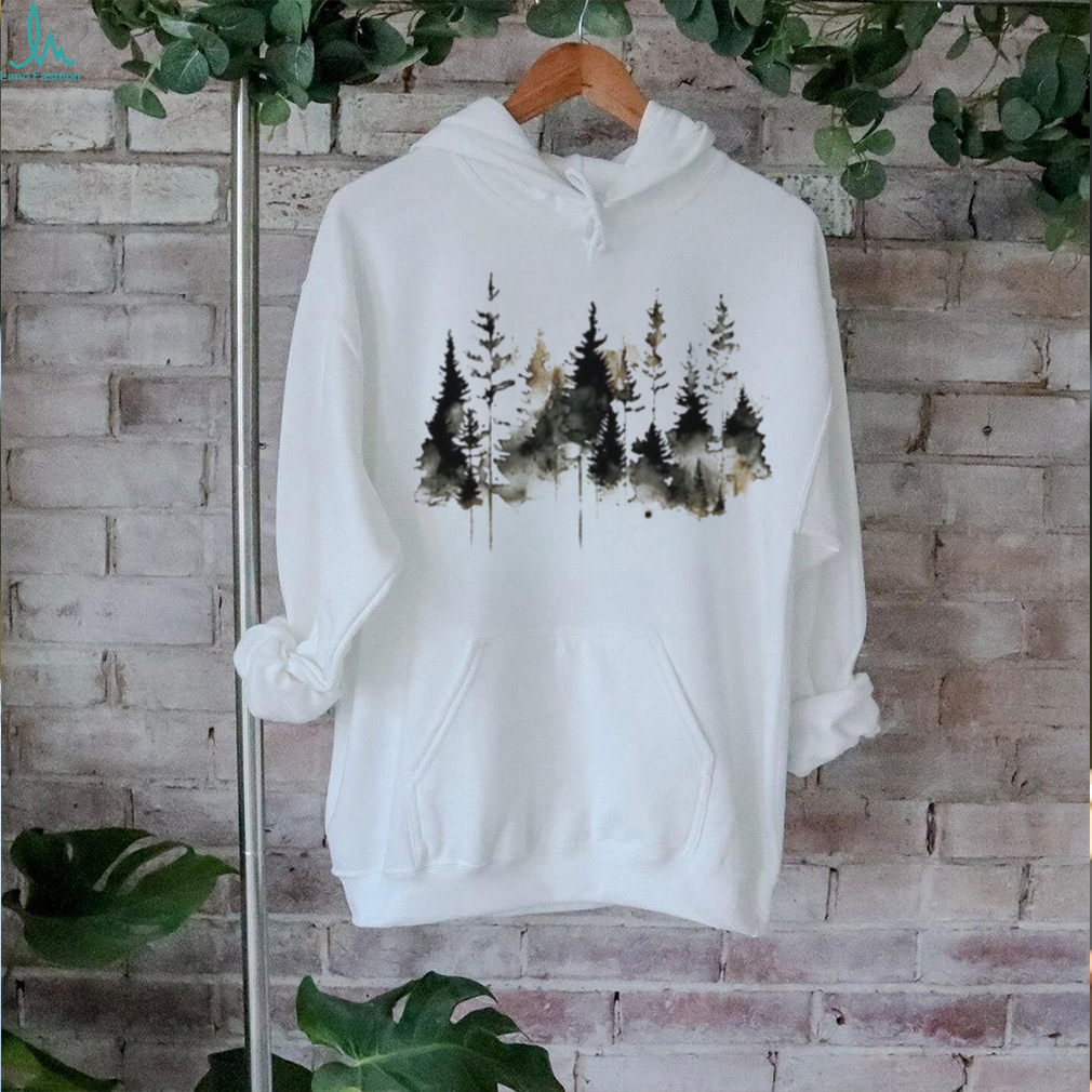 Watercolor Woodland Tree Painting Art Unisex T Shirt Watercolor Woodland Tree Painting Art Unisex T Shirt
