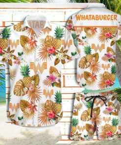 Whataburger Tropical Flower Aloha Hawaiian Shirt, Short Unique Gift