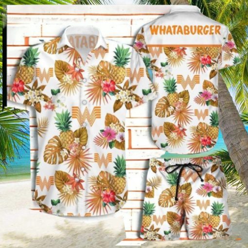 Whataburger Tropical Flower Aloha Hawaiian Shirt, Short Unique Gift