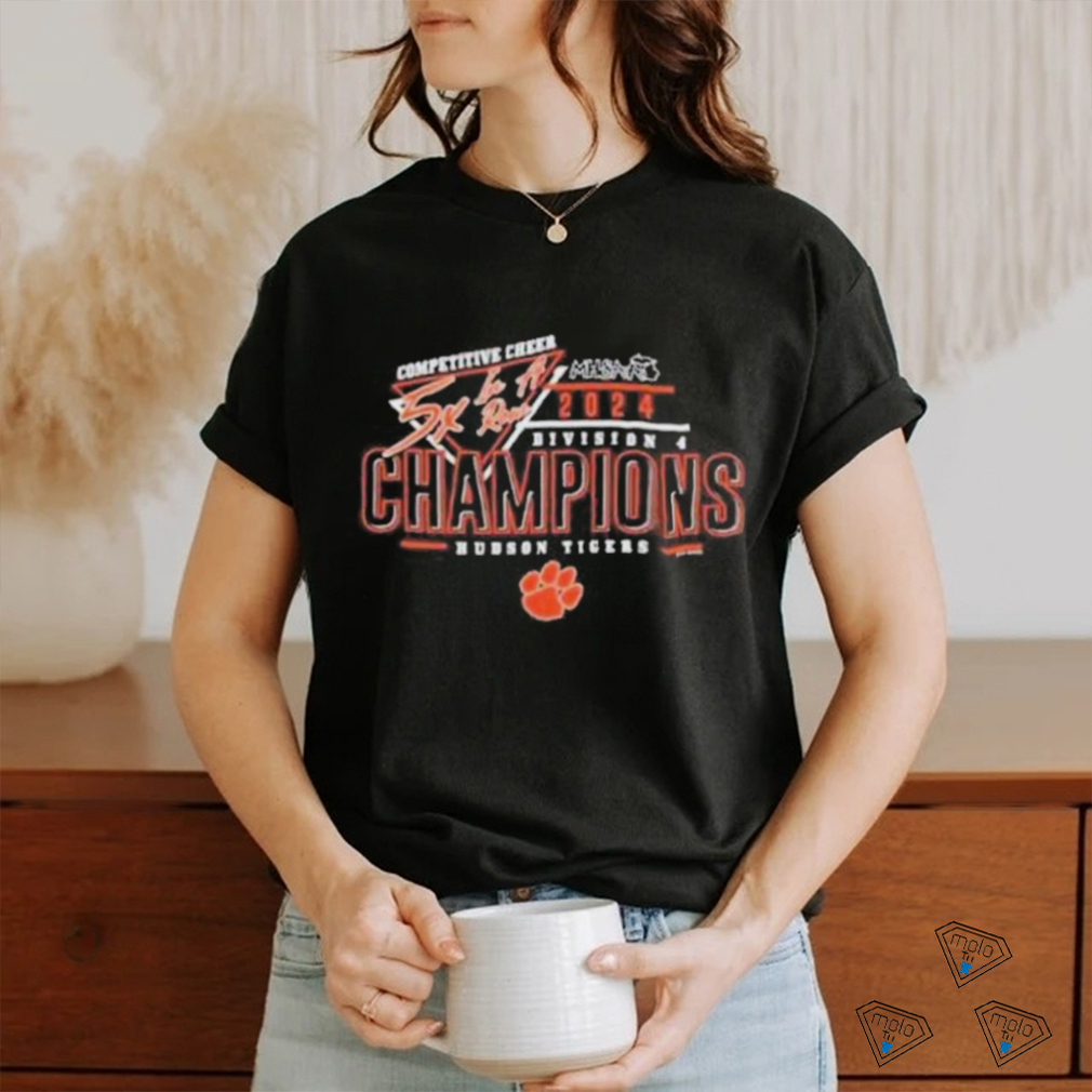 Wickertfamilystore 2024 Mhsaa Cheer D4 5X In A Row Champions Hudson Tigers T Shirt Wickertfamilystore 2024 Mhsaa Cheer D4 5X In A Row Champions Hudson Tigers T Shirt