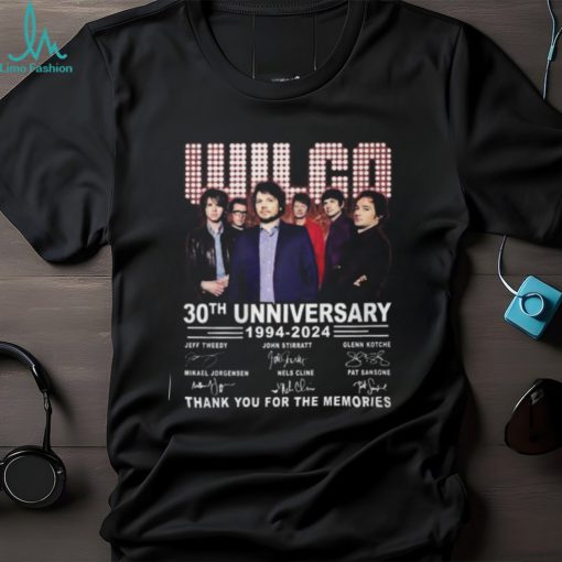 Wilco 30th Anniversary 1994 2024 Thank You For The Memories T Shirt