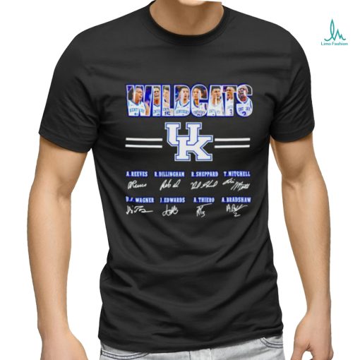 Wildcats men’s basketball A Reeves R Dillingham R Sheppard T Mitchell signatures shirt