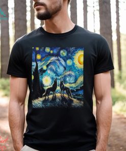 Wolves Howling At The Starry Moon T Shirt