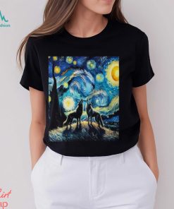 Wolves Howling At The Starry Moon T Shirt