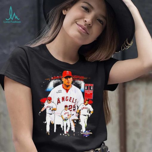 World series Champions 2002 Los Angeles Angels baseball famous players shirt