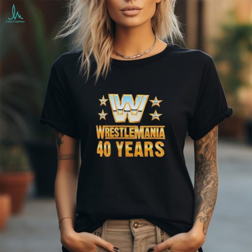 Wrestlemania 40 Over The Years Black shirt