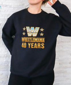 Wrestlemania 40 Over The Years Black shirt