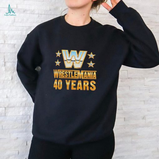 Wrestlemania 40 Over The Years Black shirt