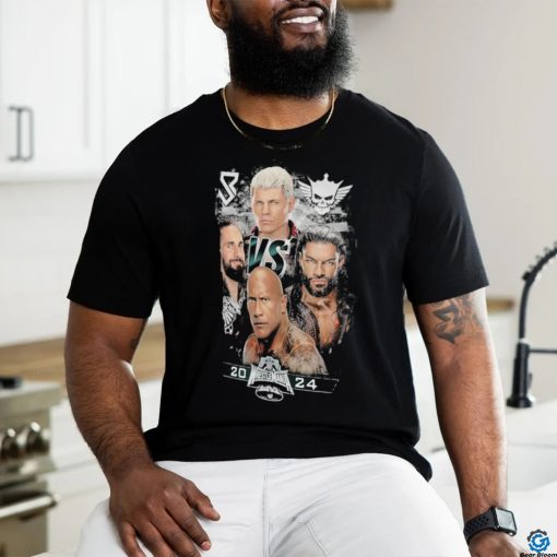 Wrestlemania 40 seth freakin rollins & cody rhodes vs. the rock & roman reigns shirt