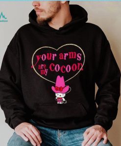 Your Arms Are My Cocoon Hello Kitty Ringer shirt, hoodie, sweater, long sleeve and tank top Your Arms Are My Cocoon Hello Kitty Ringer shirt