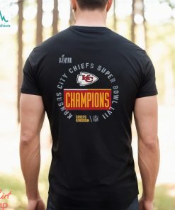 Youth Charcoal Kansas City Chiefs Super Bowl LVII Champions Trophy T Shirt