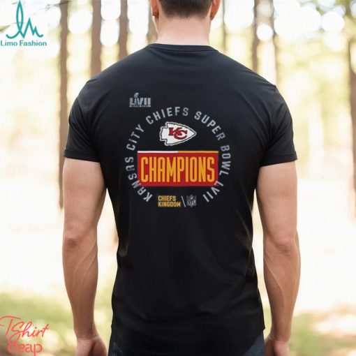 Youth Charcoal Kansas City Chiefs Super Bowl LVII Champions Trophy T Shirt