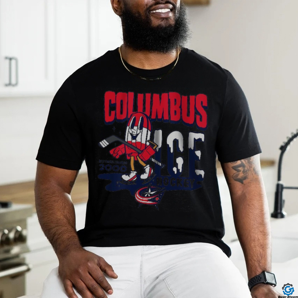 Youth Columbus Blue Jackets Mitchell & Ness Gray Popsicle T Shirt Youth Columbus Blue Jackets Mitchell & Ness Gray Popsicle T Shirt