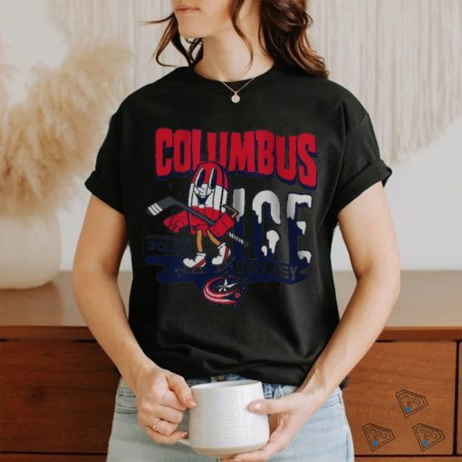Youth Columbus Blue Jackets Mitchell & Ness Gray Popsicle T Shirt