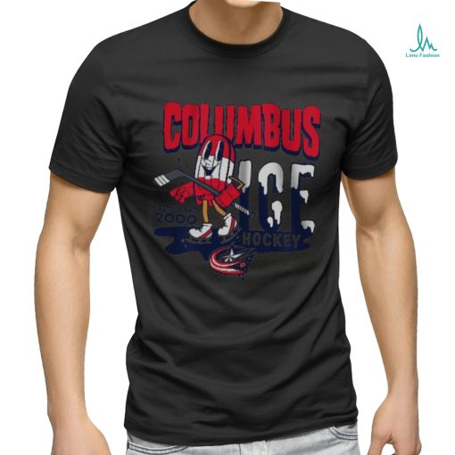 Youth Columbus Blue Jackets Mitchell & Ness Gray Popsicle T Shirt