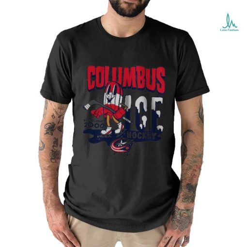 Youth Columbus Blue Jackets Mitchell & Ness Gray Popsicle T Shirt