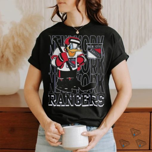 Youth New York Rangers Blue Disney Donald Duck Three Peat 2024 T Shirt