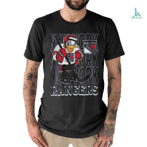 Youth New York Rangers Blue Disney Donald Duck Three Peat 2024 T Shirt