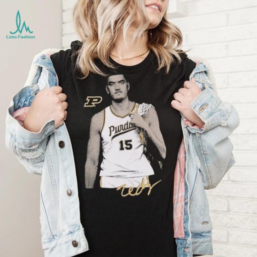 Zach Edey signature portrait shirt