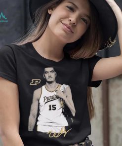 Zach Edey signature portrait shirt