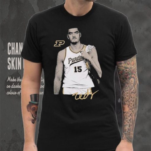 Zach Edey signature portrait shirt