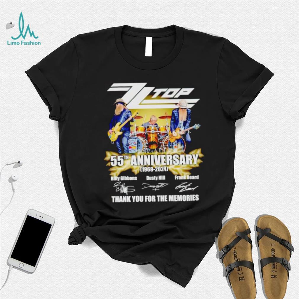 Zz Top 55th anniversary 1969 2024 thank you for the memories shirt Zz Top 55th anniversary 1969 2024 thank you for the memories shirt