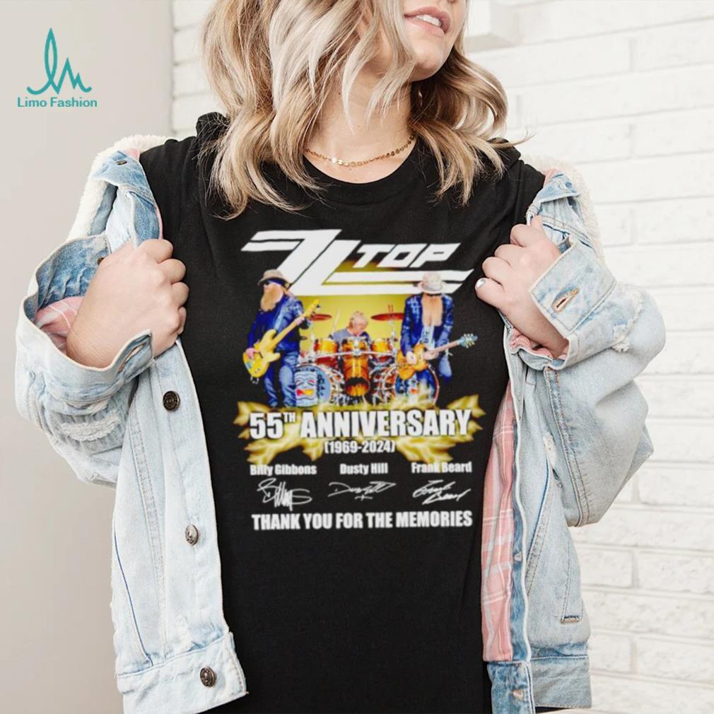Zz Top 55th anniversary 1969 2024 thank you for the memories shirt Zz Top 55th anniversary 1969 2024 thank you for the memories shirt