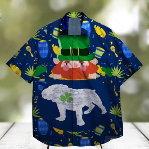 a  dog  and  shamrocks  st  patrick  day  hawaiian  shirt