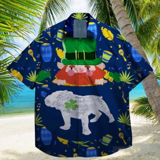 a  dog  and  shamrocks  st  patrick  day  hawaiian  shirt