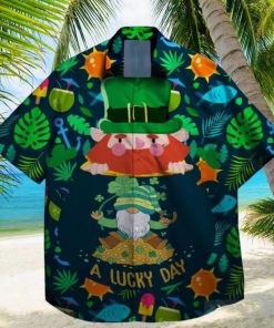 a lucky day shamrock st patrick day hawaiian shirt