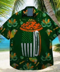 american flag shamrock leprechaun st patrick day hawaiian shirt beach