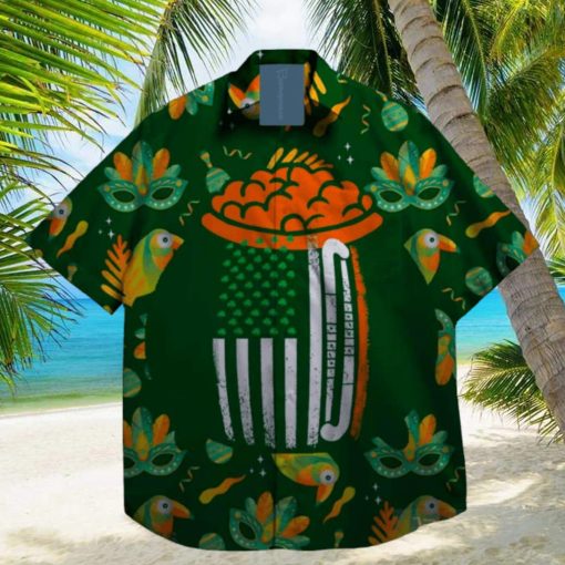 american flag shamrock leprechaun st patrick day hawaiian shirt beach