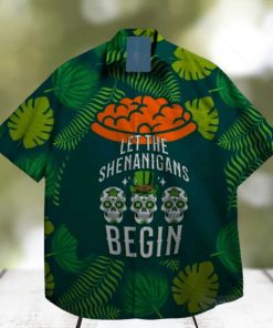 begin lucky leprechaun st patrick day hawaiian shirt