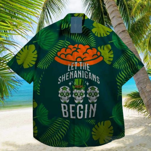 begin lucky leprechaun st patrick day hawaiian shirt