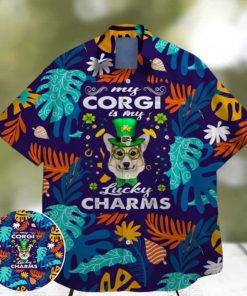 corgi are lucky charm green shamrock bigfoot st paddys vibes on st patrick day hawaiian shirt limited edition